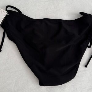 Salty Crew Black Tie-Side Bikini Bottoms